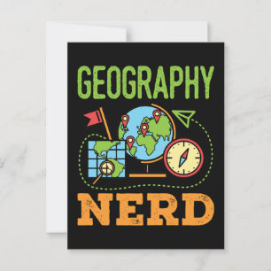 Geografischer Nerd Postkarte