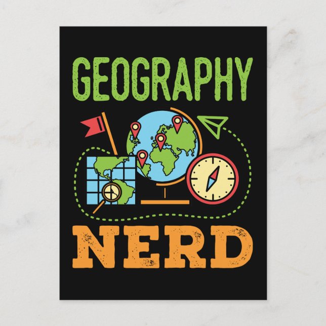 Geografischer Nerd Postkarte (Vorderseite)