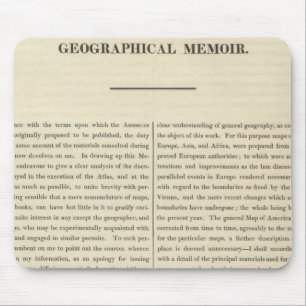 Geografisches Memoir 4 Mousepad