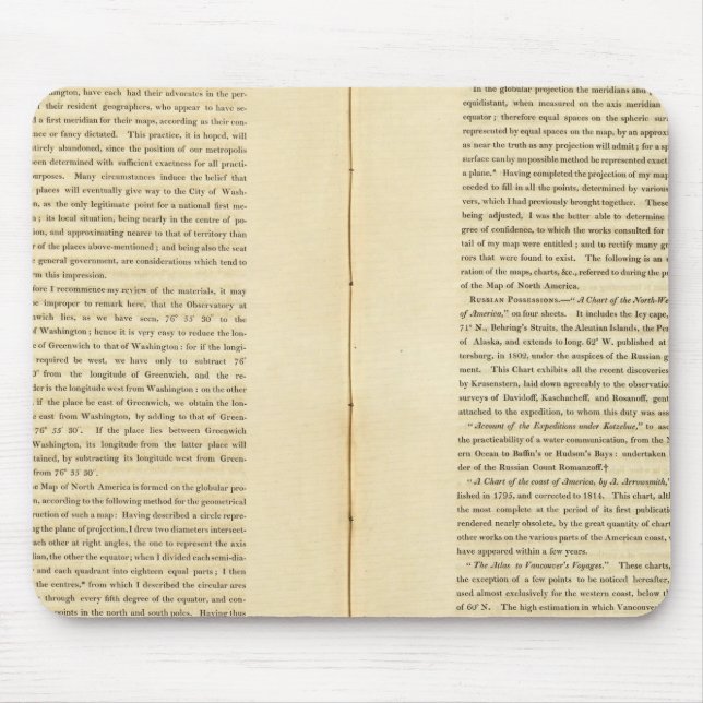 Geografisches Memoir Mousepad (Vorne)