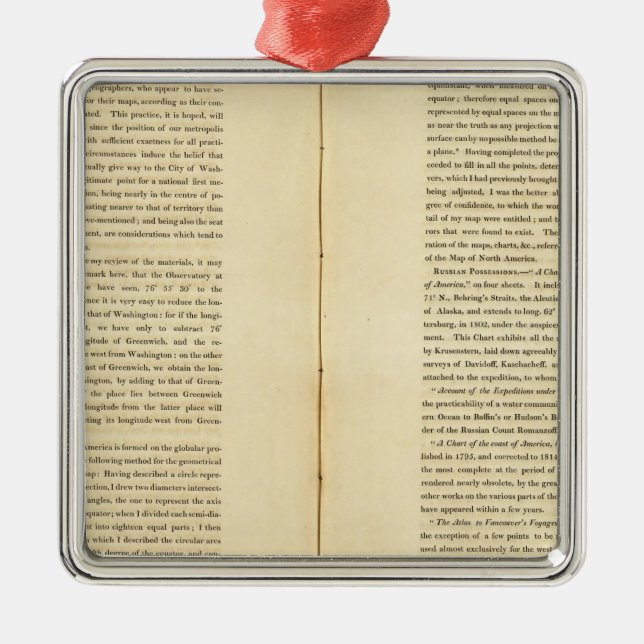 Geografisches Memoir Silbernes Ornament (Vorne)