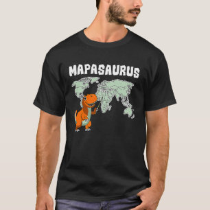 Geographer Weltkarte Rex Dinosaur Kartograf Geo T-Shirt