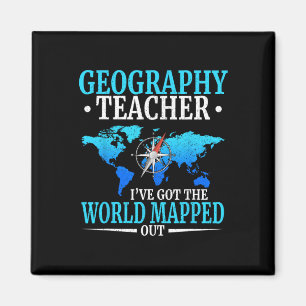 Geographie-Lehrer Ich habe die Welt kartiert Magnet