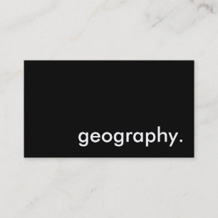 Geographie. Visitenkarte