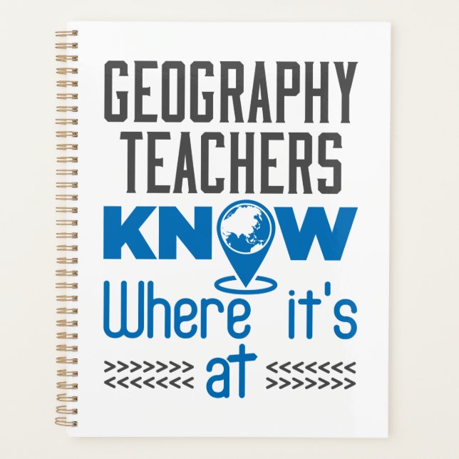 Geographielehrer wissen, wo sie sind planer (Vorderseite)