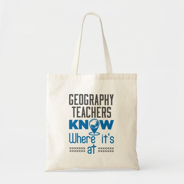 Geographielehrer wissen, wo sie sind tragetasche (Vorne)