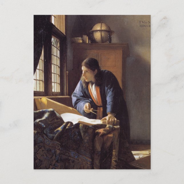 Geographin Postkarte (Vorderseite)