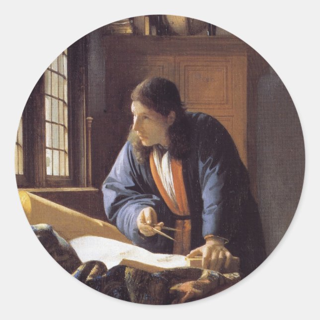 Geographin Runder Aufkleber (Vorderseite)