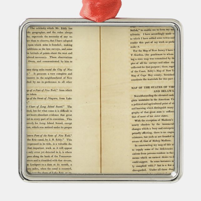 Geographische Abhandlung 2 Silbernes Ornament (Vorne)