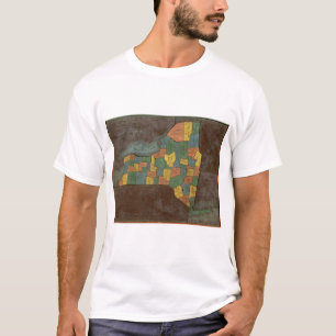 Geographische Analyse des Staat von New York T-Shirt