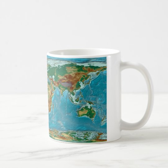 Geographische Weltkarte Kaffeetasse