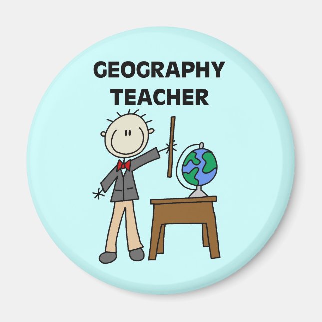 GEOGRAPHY LEHRER Tshirts und Geschenke Magnet (Vorne)