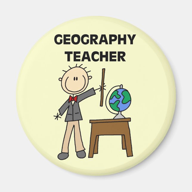 GEOGRAPHY LEHRER Tshirts und Geschenke Magnet (Vorne)