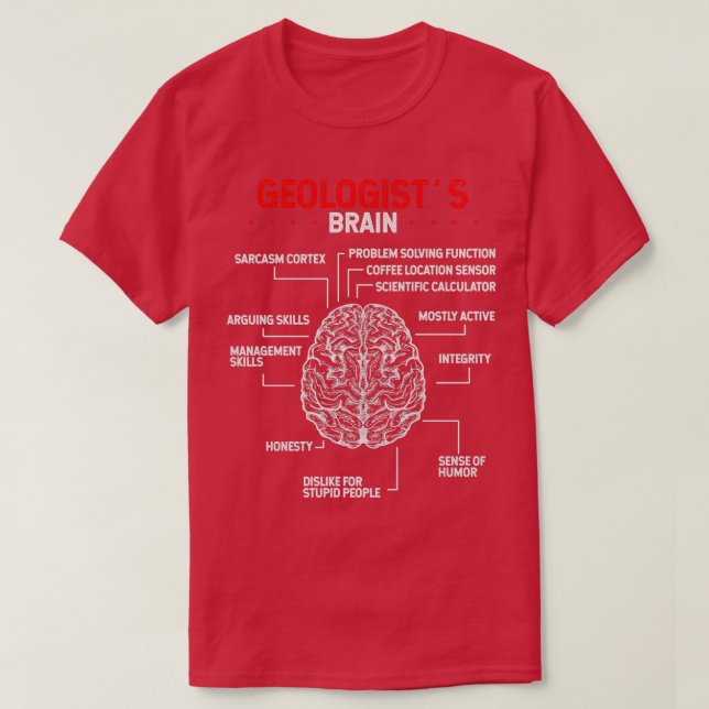 Geologe Brain Rockhounding Collections Geology T-Shirt (Design vorne)