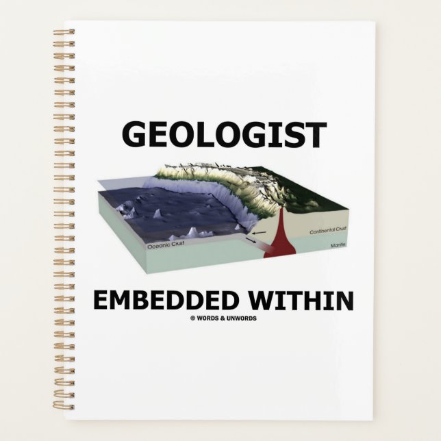 Geologe, eingebettet in Subduktionszone Planer (Vorderseite)