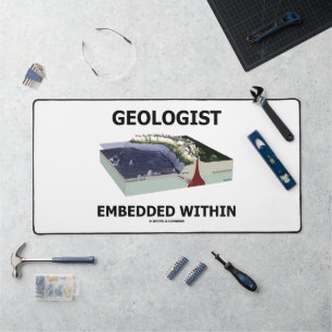 Geologe, eingebettet in Subduktionszone Schreibtischunterlage