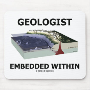 Geologe eingebettet innerhalb (Wegnahme-Zone) Mousepad