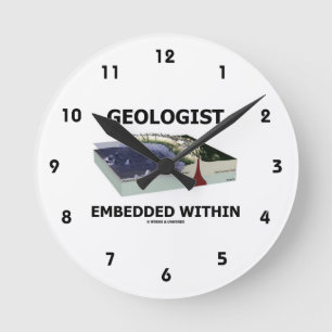 Geologe eingebettet innerhalb (Wegnahme-Zone) Runde Wanduhr