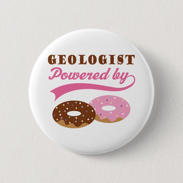 Geologe-Geschenk (Schaumgummiringe) Button (Vorderseite)