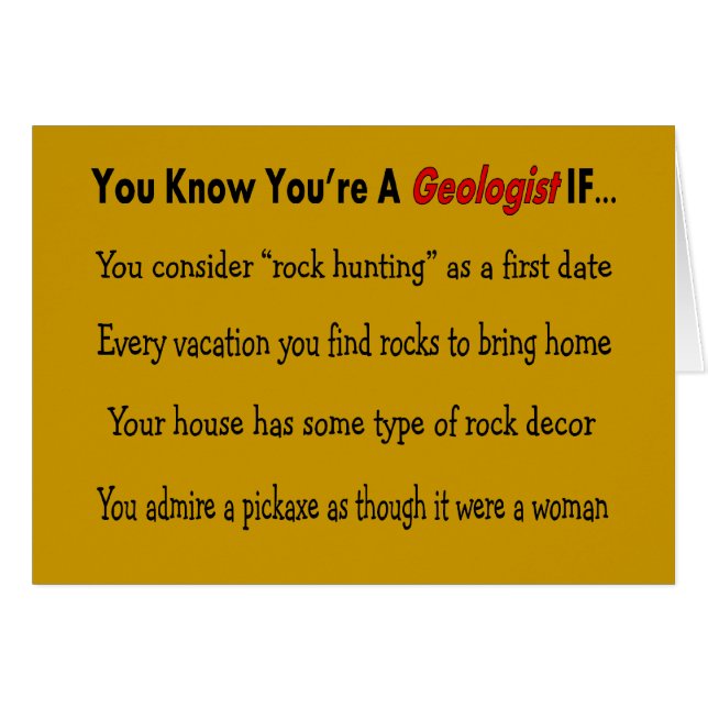 Geologe-Geschenke, ", das Sie kennen, dass Sie ein (Vorderseite (Horizontal))