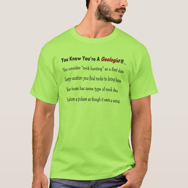 Geologe-Geschenke, ", das Sie kennen, dass Sie ein T-Shirt (Vorderseite)