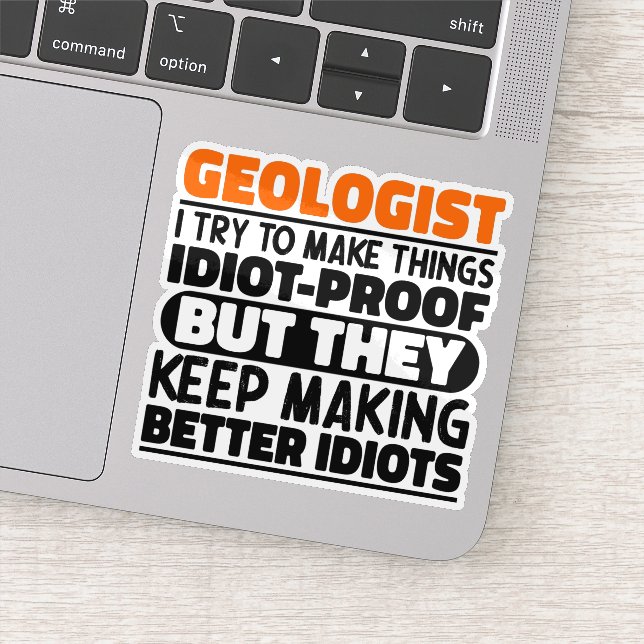 Geologe ich versuche, die Dinge zu einem Funny Geo Aufkleber (Detail)