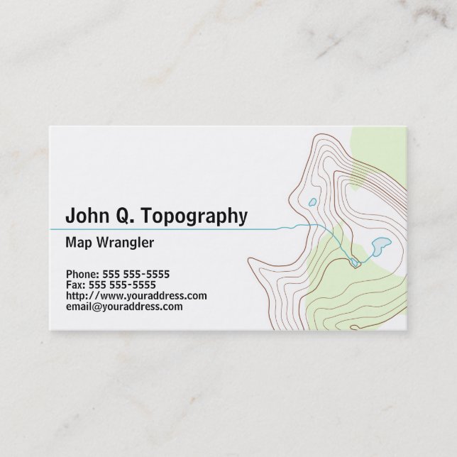 Geologe, Kartograf Topographische Karte Persönlich (Vorderseite)