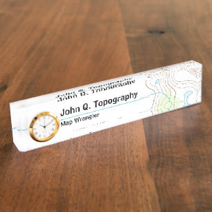 Geologe, Kartograph-topographische Karte Namensplakette