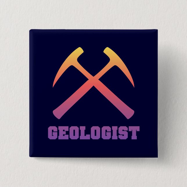 Geologe-Knopf Button (Vorderseite)