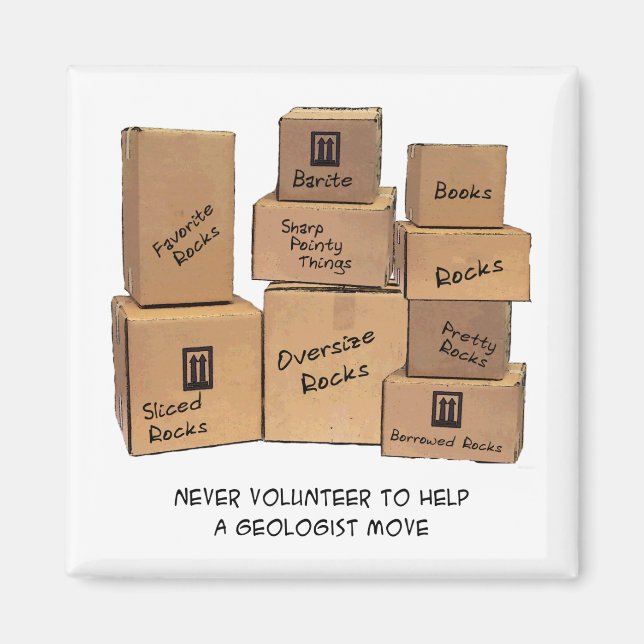 Geologe Moving Spaß Magnet (Vorne)