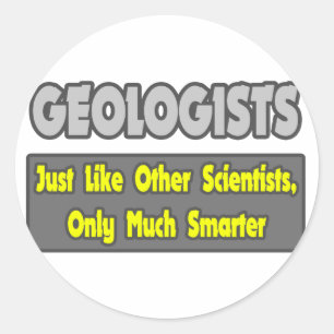 Geologen ... schlauer runder aufkleber
