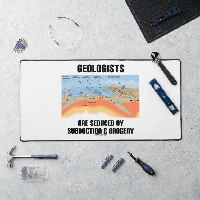 Geologen werden durch Subduktion und Orogenie verf Schreibtischunterlage (Arbeitsplatz)