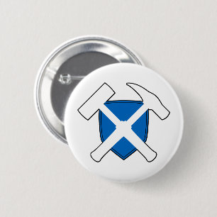 Geologenhammer-Schild - Schottische Flagge Button