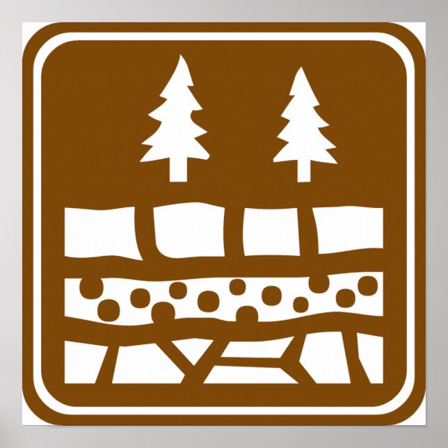 Geological Attraction Highway Sign Poster (Vorne)