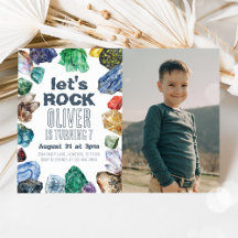 Géologie Anniversaire Photo Invitation