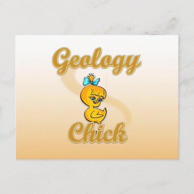 Geologie Chick Postkarte (Vorderseite)