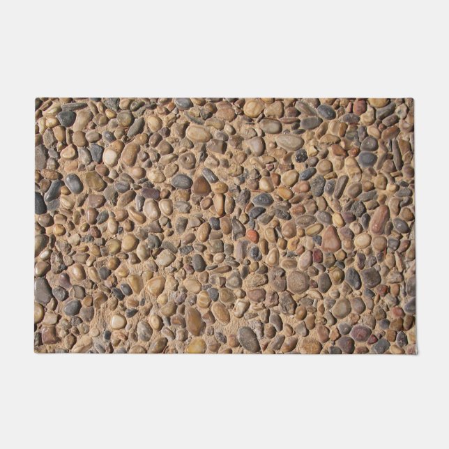 Geologie-dekorativer Kiesel entsteint Foto Fußmatte (Vorderseite)
