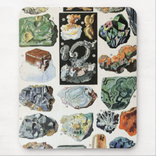 Geologie der Vintagen Mineralien Mousepad