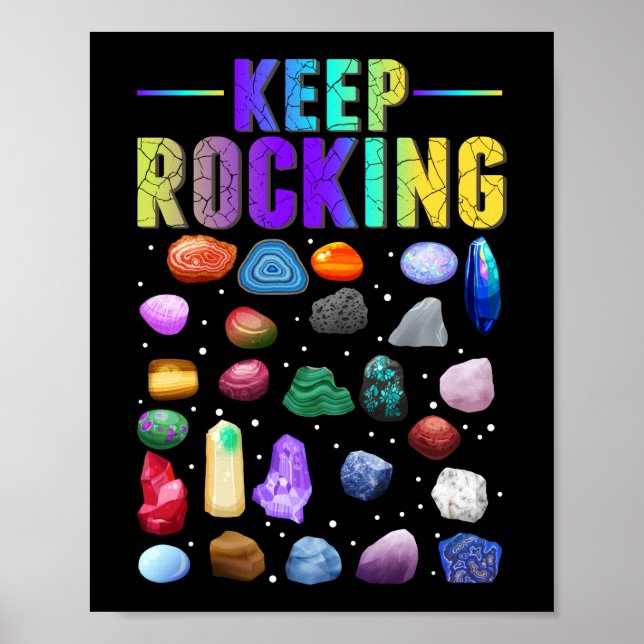 Geologie des Mineral Rock Collection Geologen Poster (Vorne)