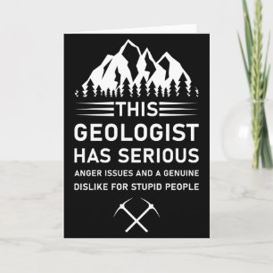 Geologie Erdwissenschaft Lustiges Geologe T-Shirt Karte