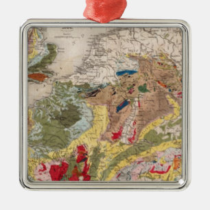 Geologie Europas Ornament Aus Metall