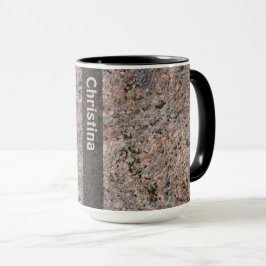 Geologie-Felsen-Beschaffenheit mit Namen Tasse