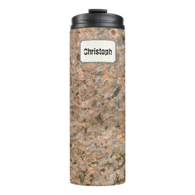 Geologie-Felsen-Beschaffenheits-individueller Name Thermosbecher (Vorderseite)