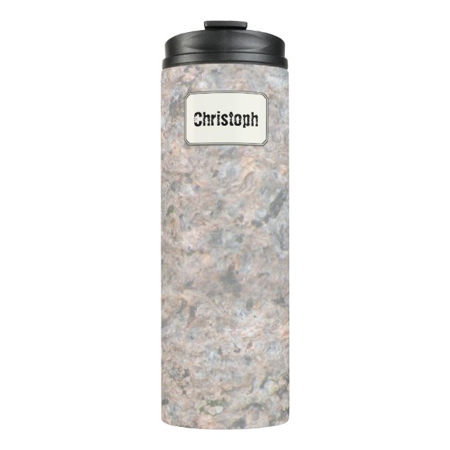 Geologie-Felsen-Beschaffenheits-individueller Name Thermosbecher (Vorderseite)