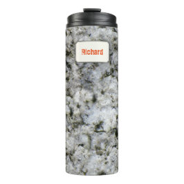 Geologie-Felsen-Beschaffenheits-individueller Name Thermosbecher
