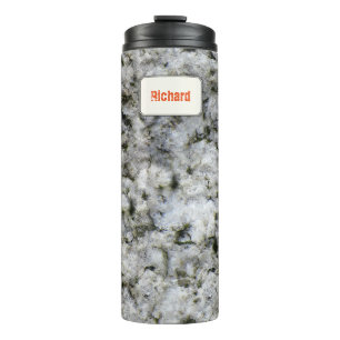 Geologie-Felsen-Beschaffenheits-individueller Name Thermosbecher