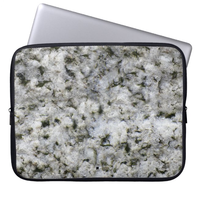Geologie-Felsen-Beschaffenheits-weißer Laptopschutzhülle (Vorderseite)