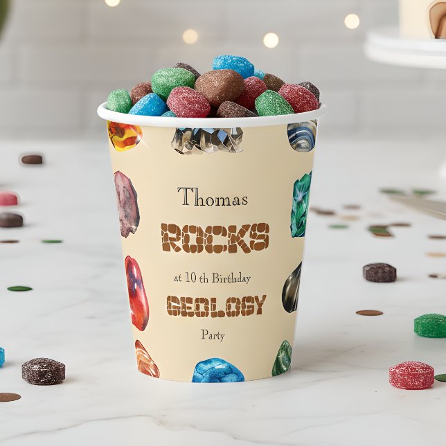 Geologie Geburtstagsfeiergestein Pappbecher (Von Creator hochgeladen)