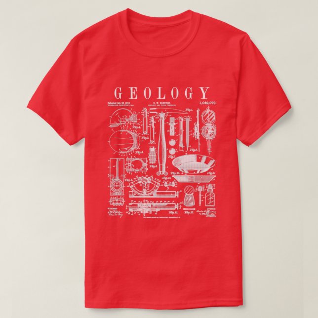 Geologie Geologisches Feldkit Tools Vintages Paten T-Shirt (Design vorne)