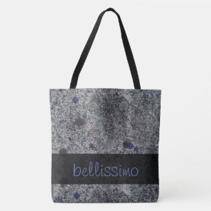 Geologie-Granit-Grau mit Blau führt jeden Tasche